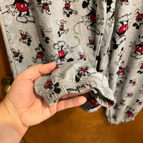 DISNEY Mickey Mouse character soft gray adult pajama set - Picture 9 of 10